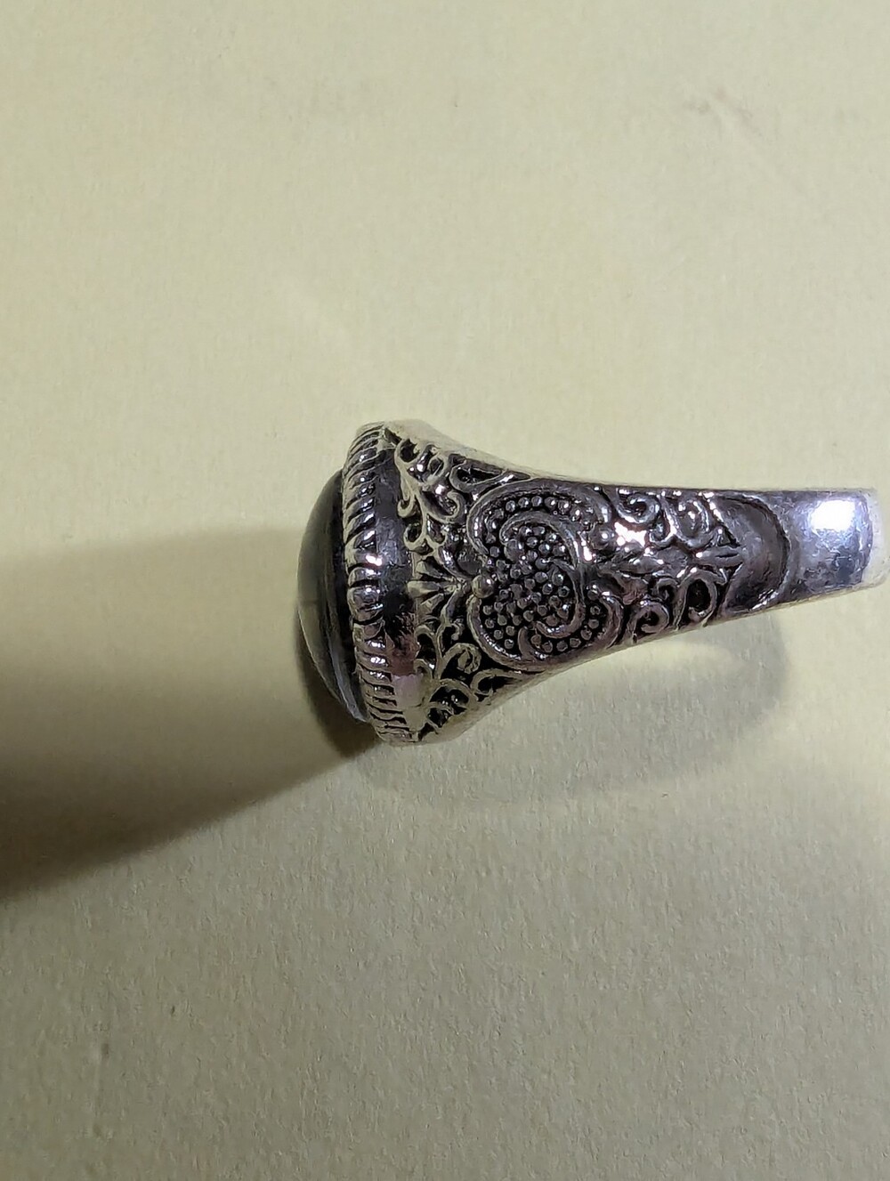 Vintage Evil Eye Ring Hypoallergenic Size 9.5 Unisex - Picture 6 of 16